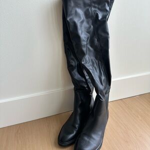 Zara Black Over-the-Knee Boots SIZE 8